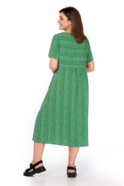 Платье Мишель стиль 1051 зелено-белый - фото 7