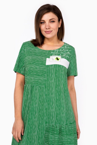 Платье Мишель стиль 1051 зелено-белый - фото 4