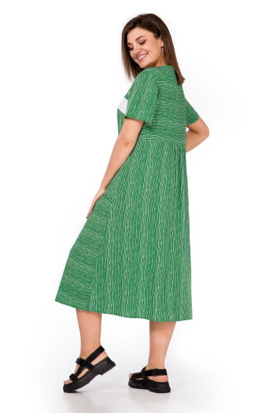 Платье Мишель стиль 1051 зелено-белый - фото 3