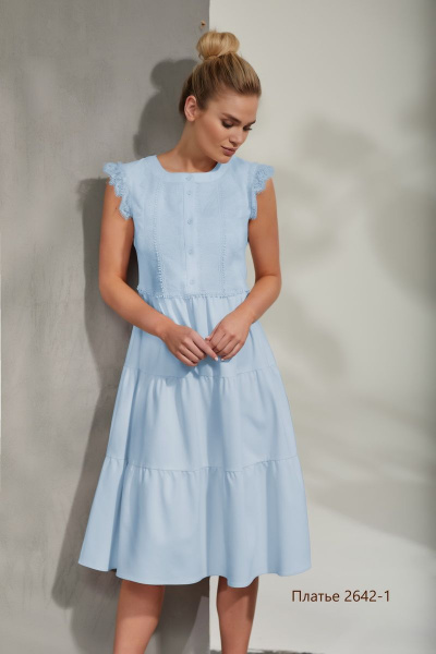 Платье NiV NiV fashion 2642 голубой - фото 1