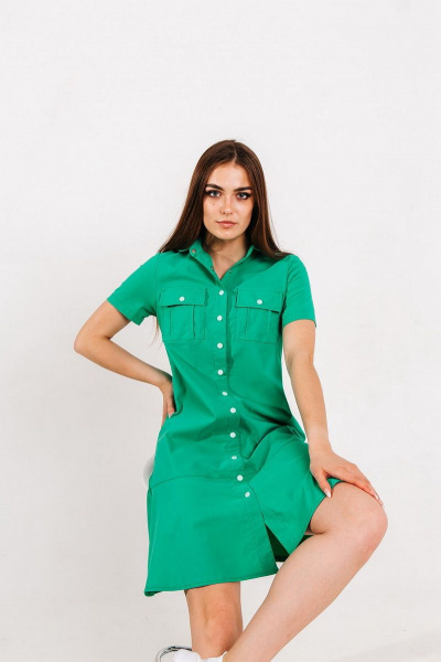 Платье Atelero 1018Л зеленый - фото 1