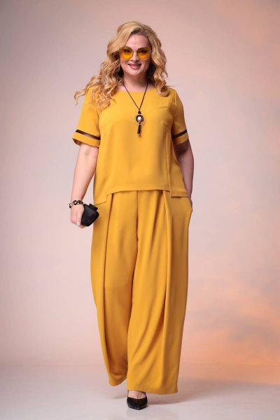 Блуза, брюки Romanovich Style 2-2393 горчица - фото 3