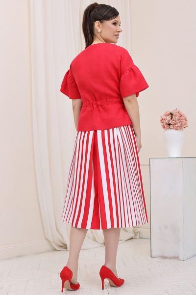 Жакет, юбка Мода Юрс 2688 красный - фото 3