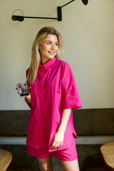 Блуза, шорты SODA 717 розовый - фото 2