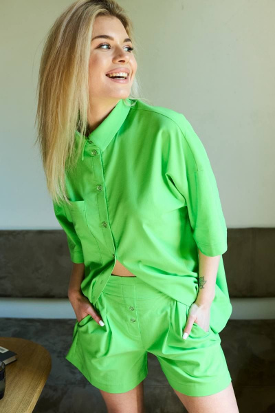 Блуза, шорты SODA 717 зеленый - фото 1