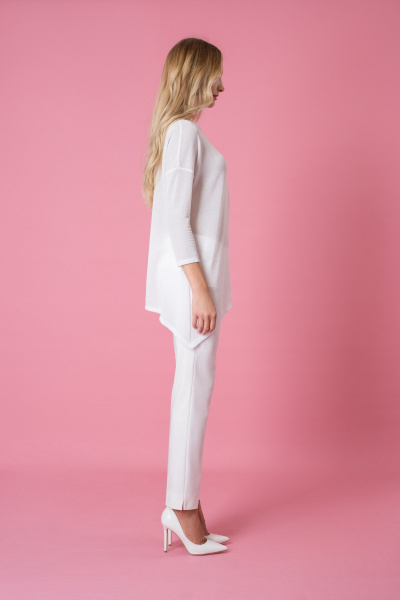 Блуза Elema 2К-8762-1-170 белый/розовый - фото 2