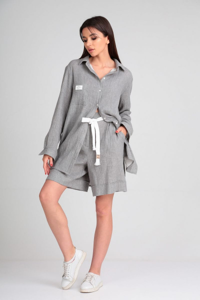 Блуза, шорты Диомант 1792 серый - фото 4