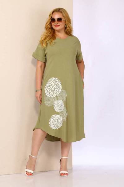 Платье Shetti 4030 олива - фото 1