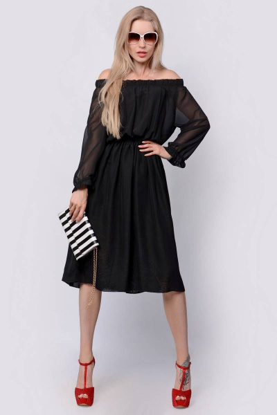 Платье PATRICIA by La Cafe F14639 черный - фото 1