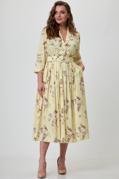 Платье Teffi Style L-1492 лимонный - фото 4