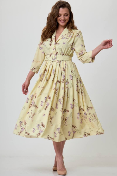 Платье Teffi Style L-1492 лимонный - фото 2