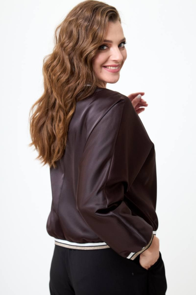 Рубашка Teffi Style L-1475 коричневый - фото 3