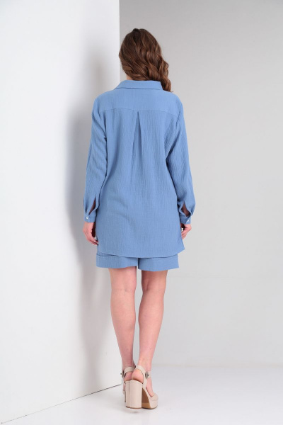 Блуза, шорты Диомант 1792 голубой - фото 7