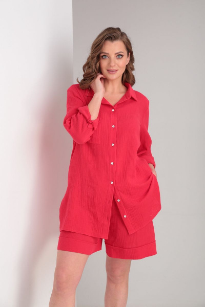 Блуза, шорты Диомант 1792 красный - фото 5