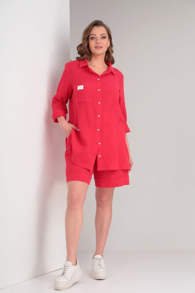 Блуза, шорты Диомант 1792 красный - фото 3