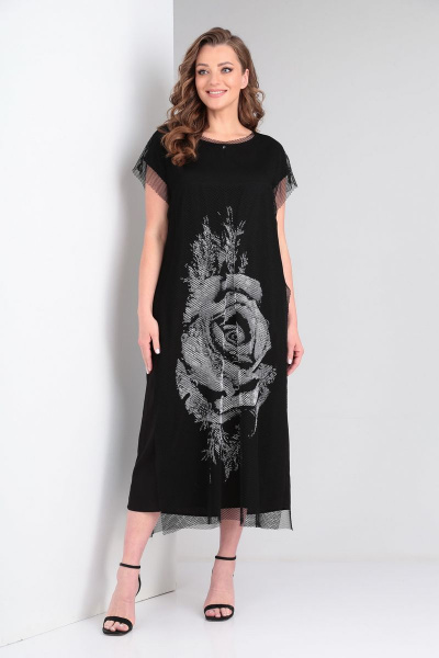 Платье Диомант 1183 черный - фото 3