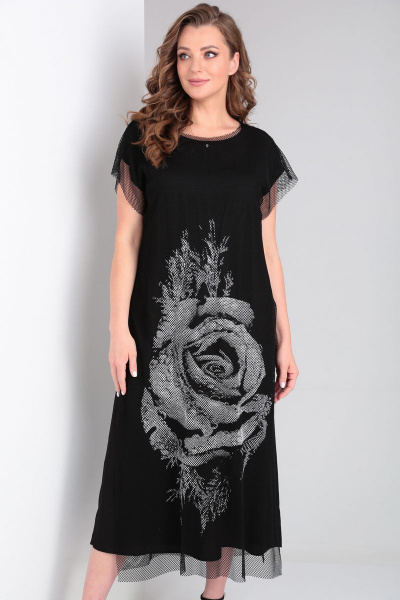 Платье Диомант 1183 черный - фото 4