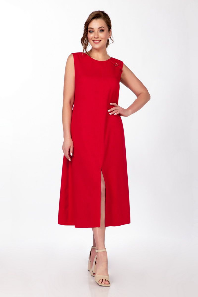 Платье Dilana VIP 1904 красный - фото 1