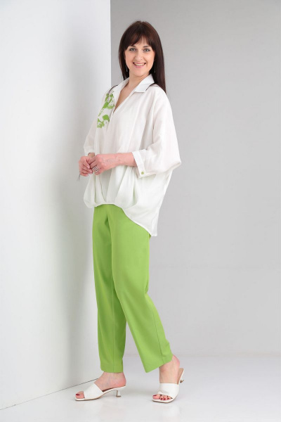 Блуза, брюки VIA-Mod 518 салатовый - фото 3