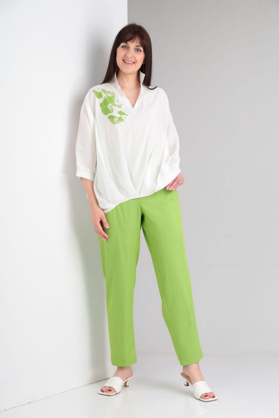 Блуза, брюки VIA-Mod 518 салатовый - фото 2