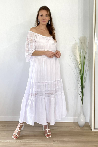 Платье Art Oliya 306 белый - фото 6