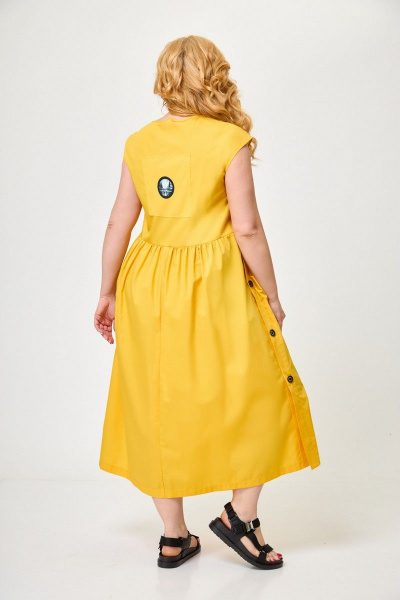 Платье Anelli 1059 желтый - фото 6