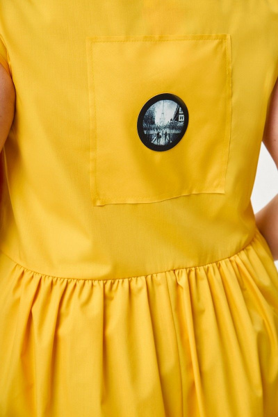 Платье Anelli 1059 желтый - фото 5