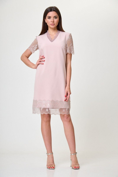 Платье Anelli 635 розовый - фото 2