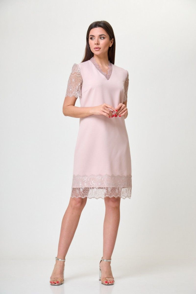 Платье Anelli 635 розовый - фото 1