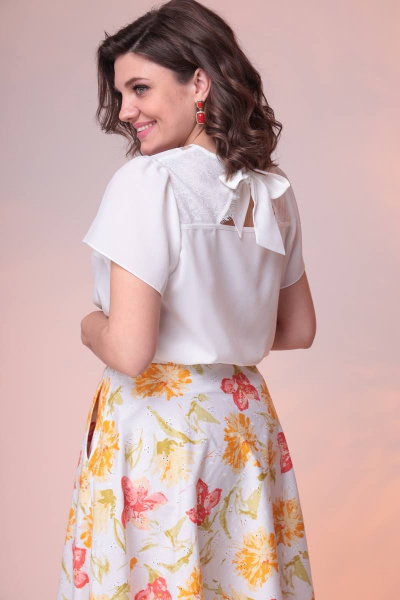 Блуза, юбка Romanovich Style 2-2389 белый/желтый - фото 4