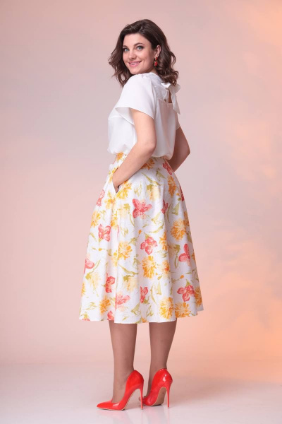 Блуза, юбка Romanovich Style 2-2389 белый/желтый - фото 2