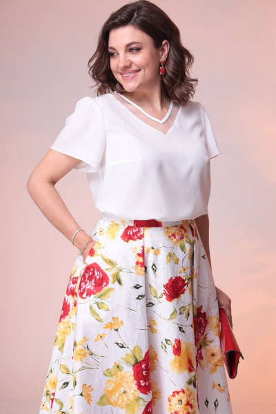 Блуза, юбка Romanovich Style 2-2389 белый/красно-желтый - фото 4