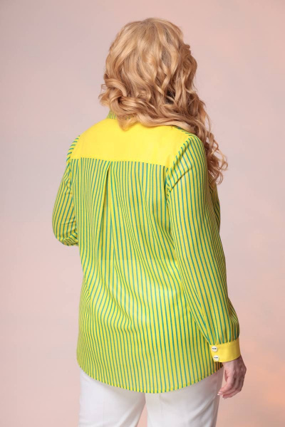 Блуза Romanovich Style 8-2398 зелено-желтый - фото 5