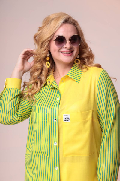 Блуза Romanovich Style 8-2398 зелено-желтый - фото 6