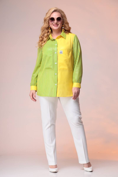 Блуза Romanovich Style 8-2398 зелено-желтый - фото 1