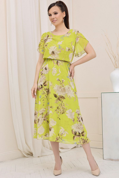 Жакет, платье Мода Юрс 2513-2 салатовый - фото 4