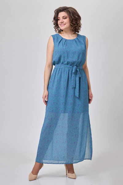 Платье Zlata 4191 синий - фото 1
