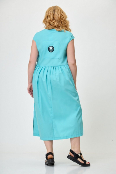 Платье Anelli 1059 голубой - фото 6