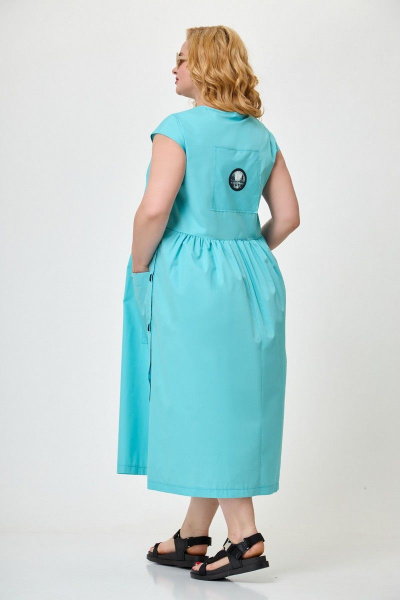 Платье Anelli 1059 голубой - фото 5