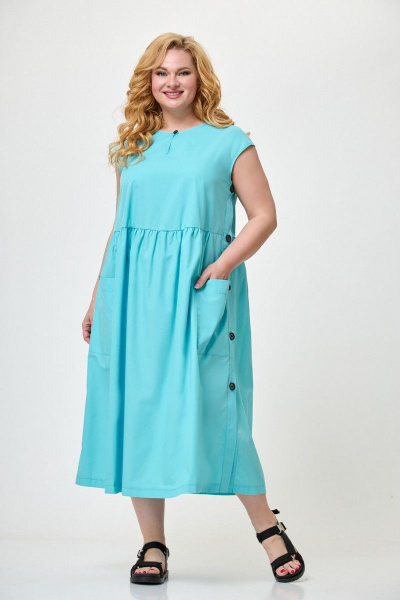 Платье Anelli 1059 голубой - фото 1