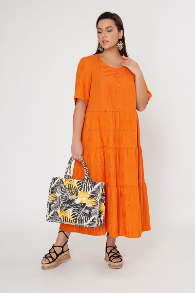 Платье Elema 5К-11987-1-164 оранжевый - фото 1
