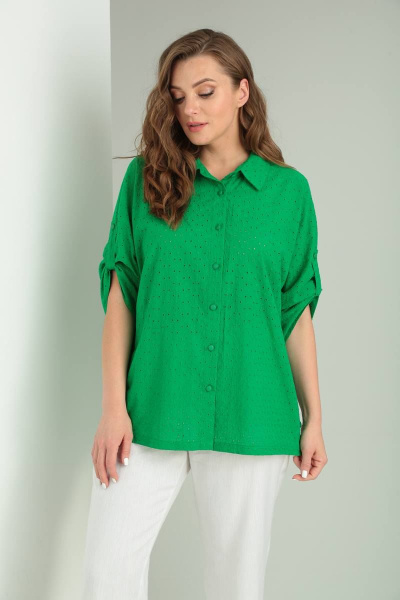 Блуза Rishelie 899-1 зеленый - фото 3