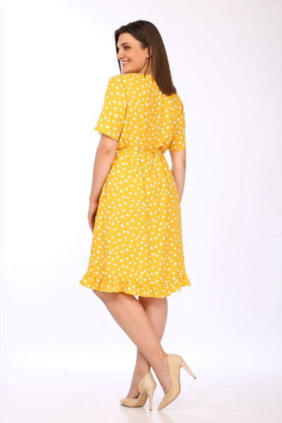 Платье Lady Secret 3698 желтый+горошек - фото 3