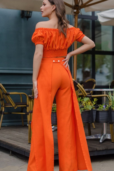 Блуза, брюки Temper 498 оранжевый - фото 2