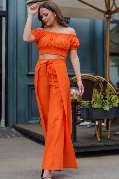Блуза, брюки Temper 498 оранжевый - фото 1