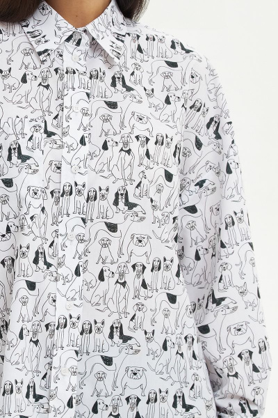 Рубашка Moveri by Larisa Balunova 2154S белый+принт - фото 4