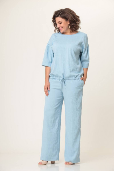 Блуза, брюки Danaida 2124 голубой - фото 3