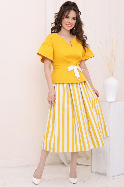 Блуза, юбка Мода Юрс 2688 желтый - фото 1