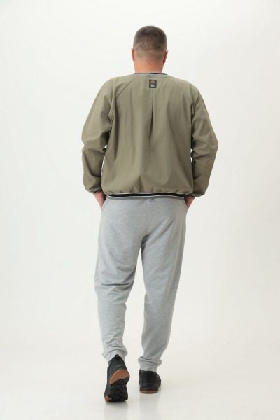 Бомбер, брюки, футболка T&N 8003 хаки+серый_меланж+черный - фото 7