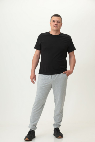 Бомбер, брюки, футболка T&N 8003 хаки+серый_меланж+черный - фото 8
